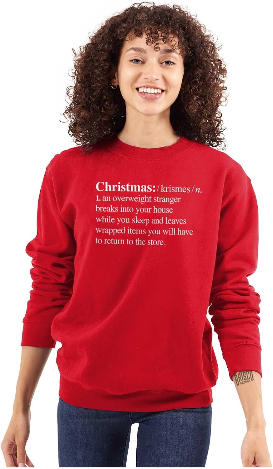 image:imageBrisco Brands Christmas Xmas Definition Funny Sweatshirt for Men or WomenRed