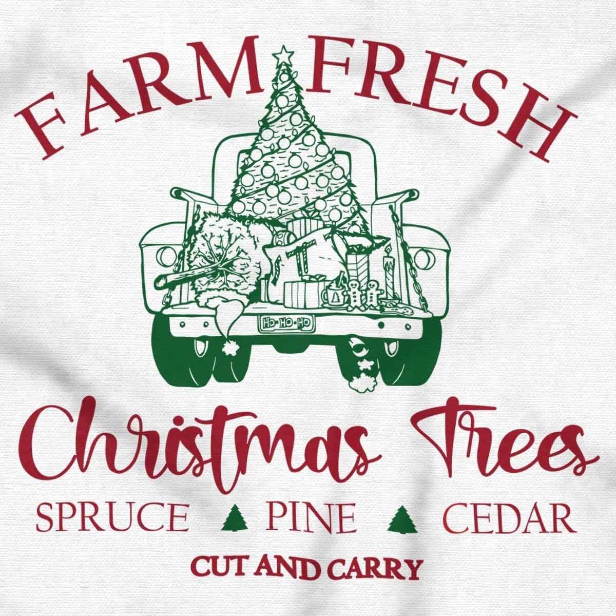 image:imageBrisco Brands Farm Fresh Christmas Trees Truck Graphic T Shirt Men or WomenWhite