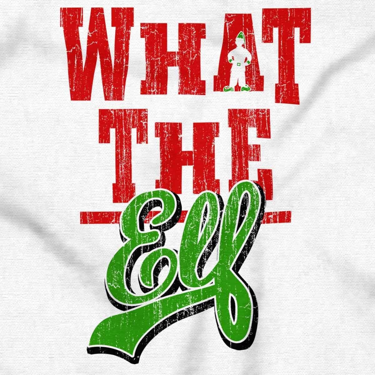 image:imageBrisco Brands Funny Christmas What the Elf Xmas Baby Romper Boys or GirlsWhite