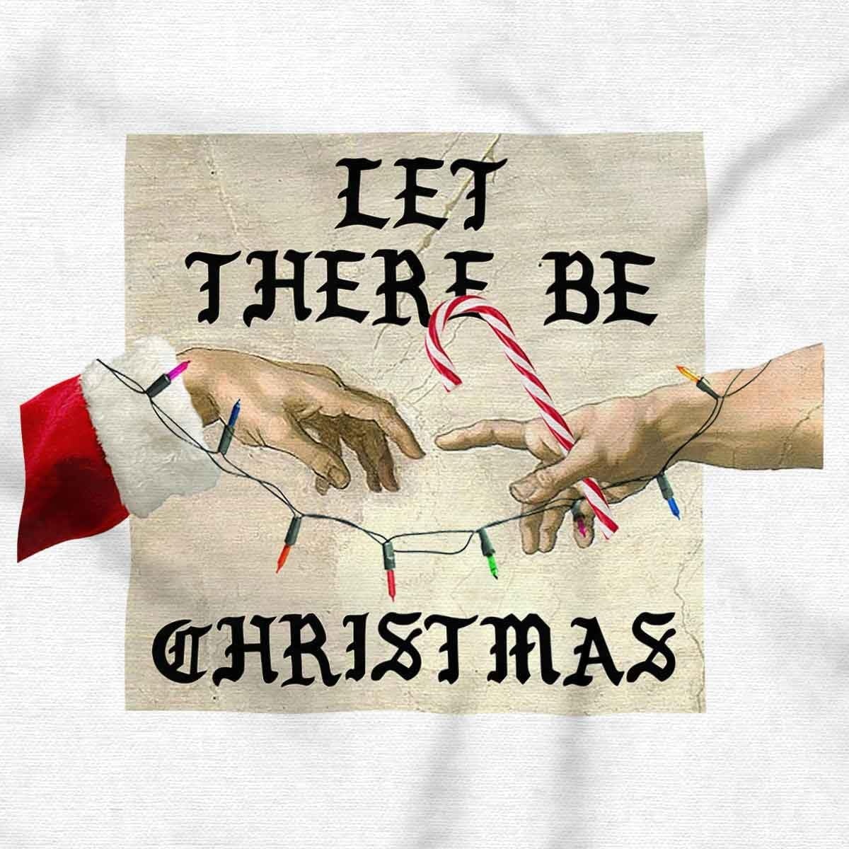 image:imageBrisco Brands Let There Be Christmas Modern Art Sweatshirt for Men or WomenWhite