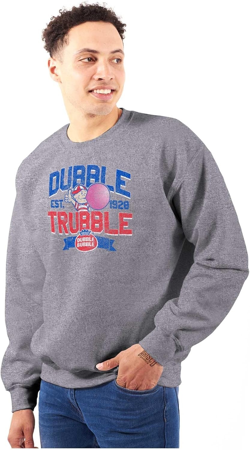 image:imageBrisco Brands Original Dubble Trouble Bubble Gum Sweatshirt for Men or WomenSport Grey