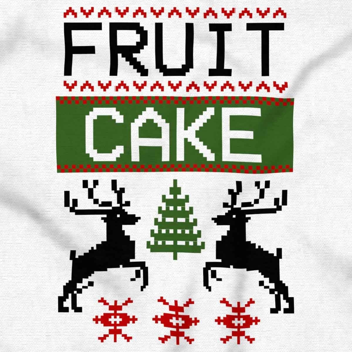 image:imageBrisco Brands Ugly Christmas Fruit Cake Pattern Sweatshirt for Men or WomenWhite