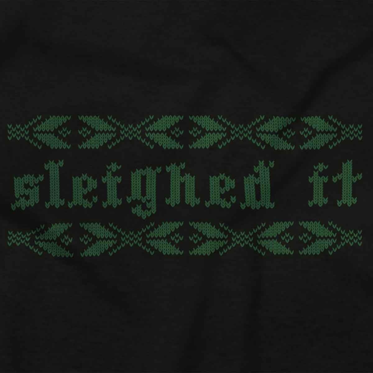 image:imageBrisco Brands Ugly Christmas Sleighed It Pattern Sweatshirt for Men or WomenBlack