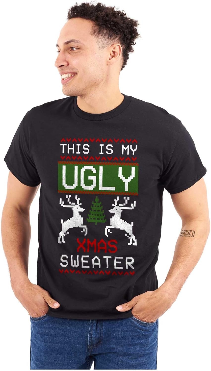 image:imageBrisco Brands Xmas This My Ugly Christmas Sweater Graphic T Shirt Men or WomenBlack
