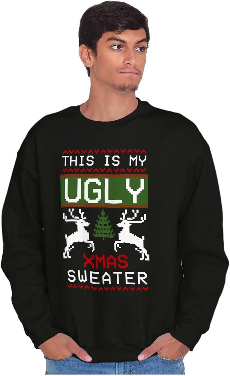 image:imageBrisco Brands Xmas This My Ugly Christmas Sweater Sweatshirt for Men or WomenBlack