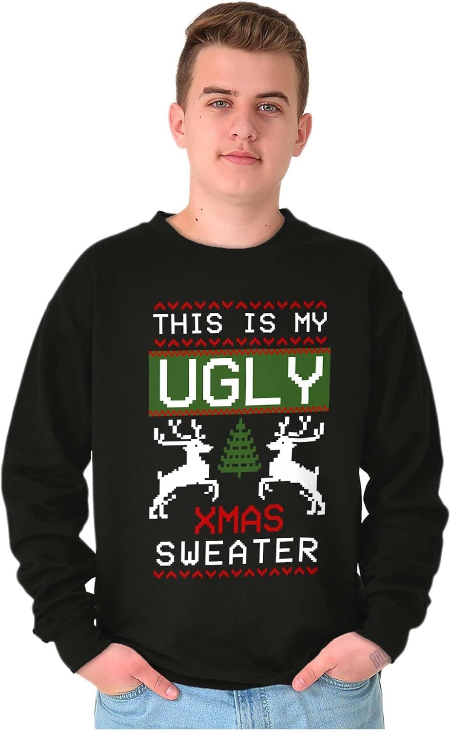 image:imageBrisco Brands Xmas This My Ugly Christmas Sweater Sweatshirt for Men or WomenBlack