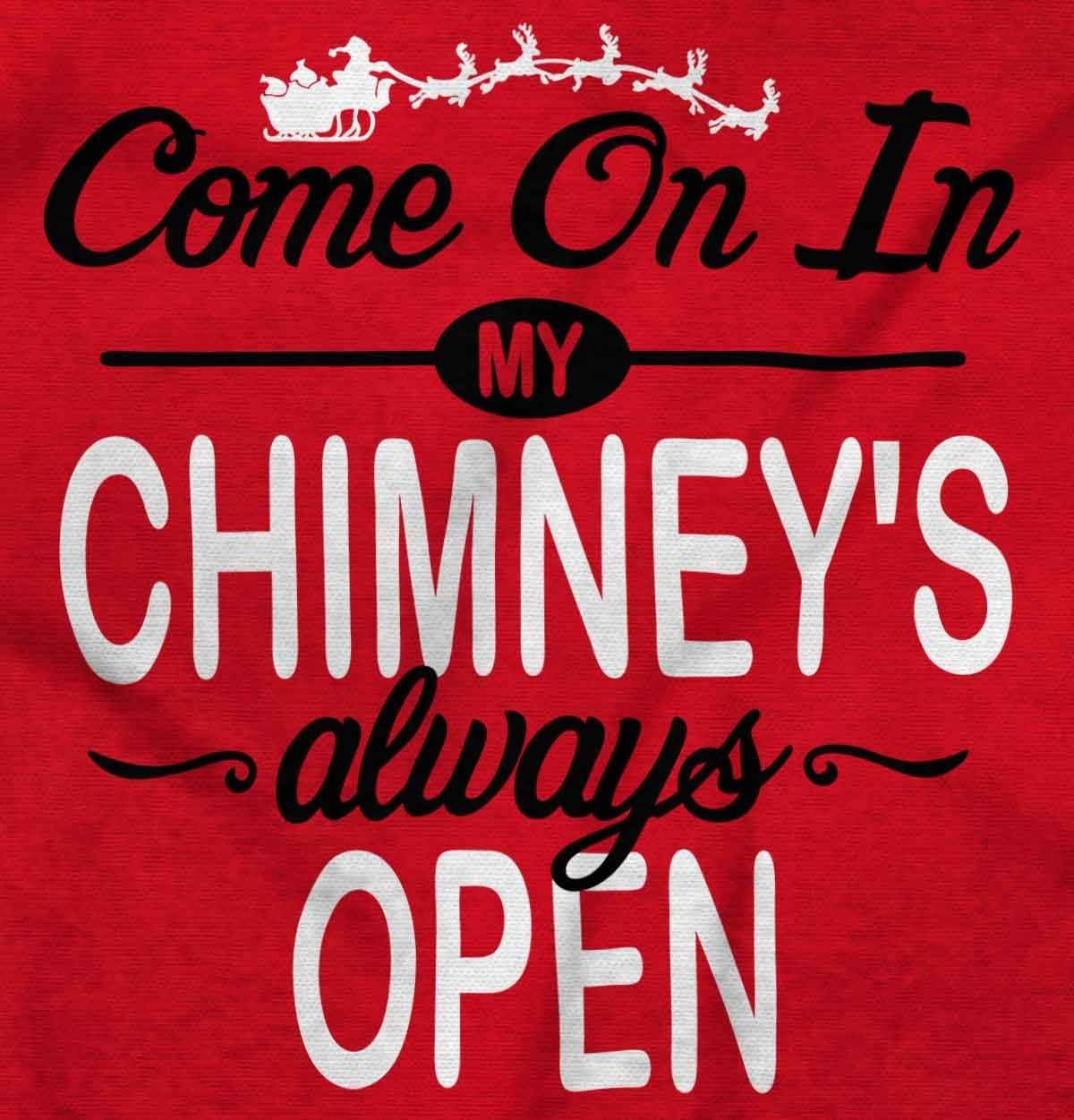 image:imageChristmas Come On in Chimney is Open Graphic T Shirt Men or WomenRed