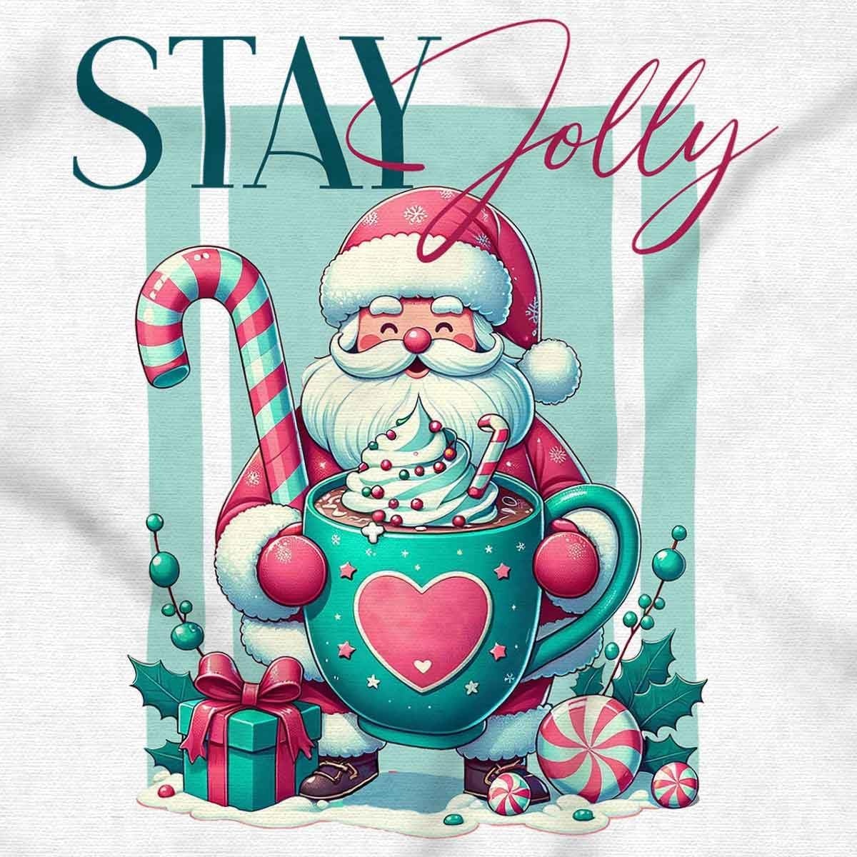 image:imageChristmas Santa Claus Stay Jolly Baby Romper Boys or GirlsWhite