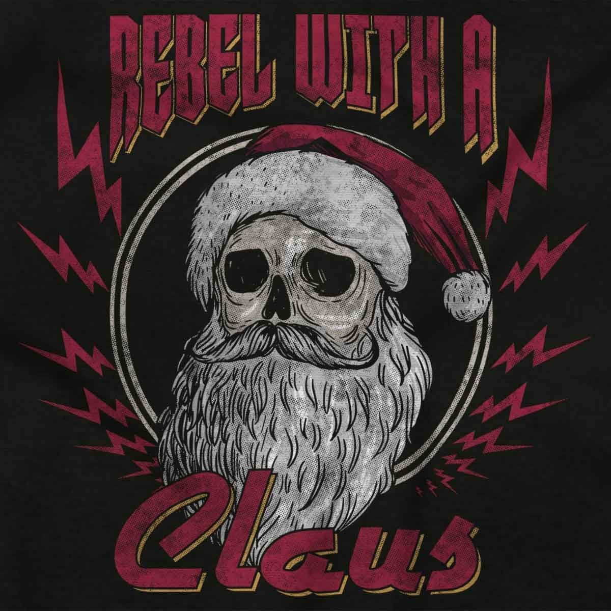 image:imageChristmas Santa Rebel With A Claus Baby Romper Boys or GirlsBlack