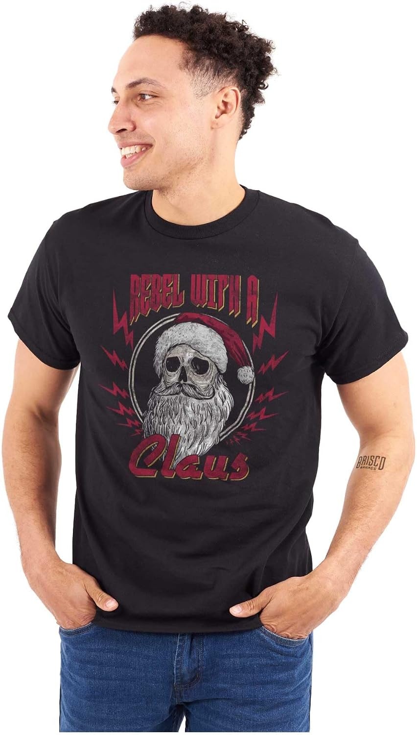image:imageChristmas Santa Rebel with A Claus Graphic T Shirt Men or WomenBlack