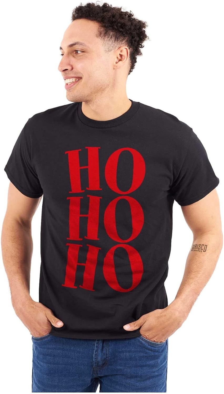 image:imageChristmas Santa Saying Ho Ho Ho Graphic T Shirt Men or WomenBlack