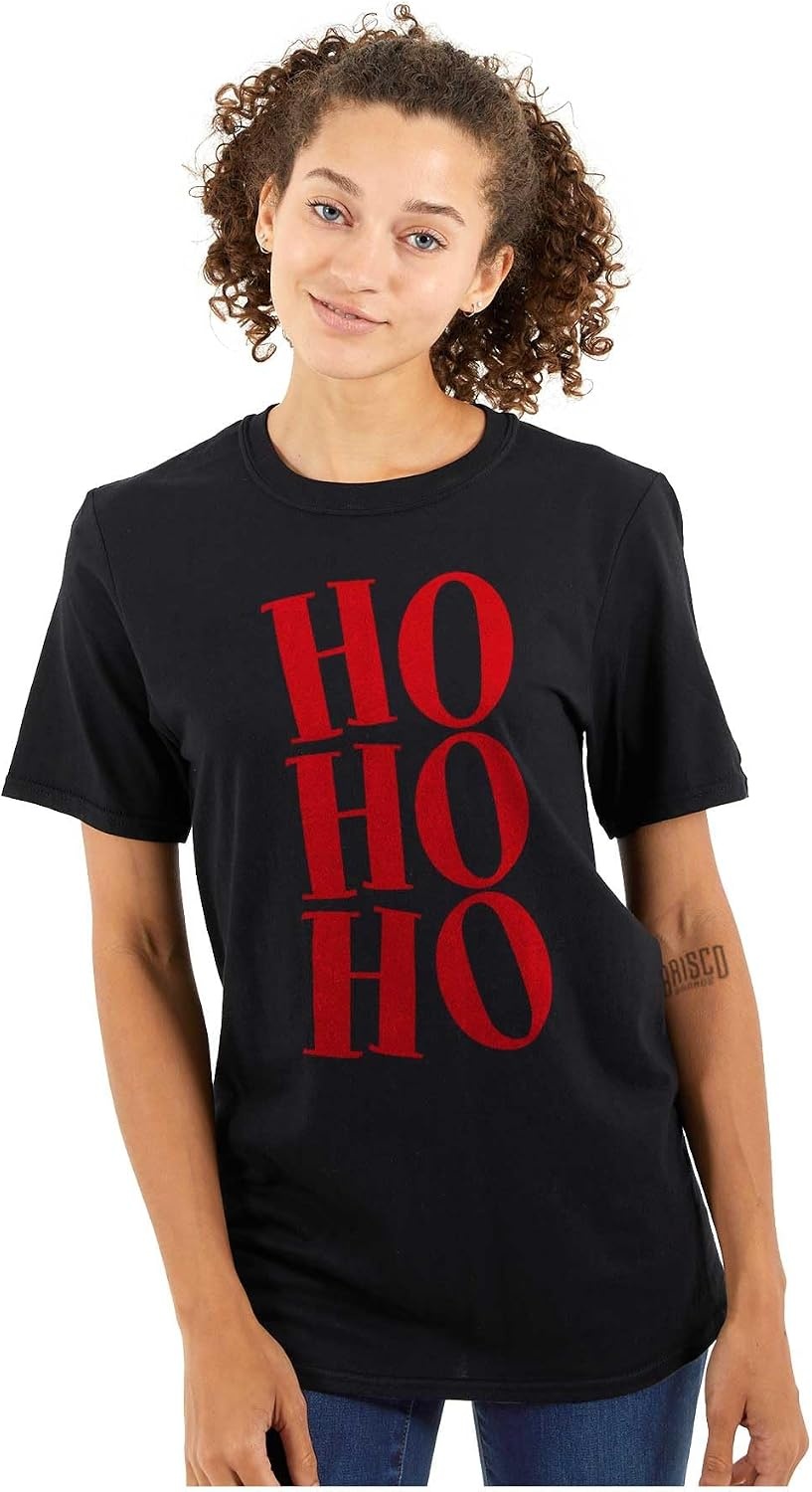 image:imageChristmas Santa Saying Ho Ho Ho Graphic T Shirt Men or WomenBlack