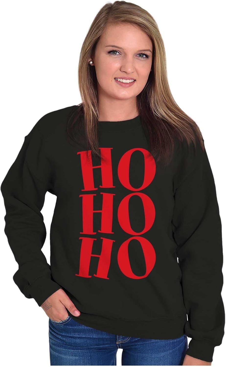image:imageChristmas Santa Saying Ho Ho Ho Sweatshirt for Men or WomenBlack
