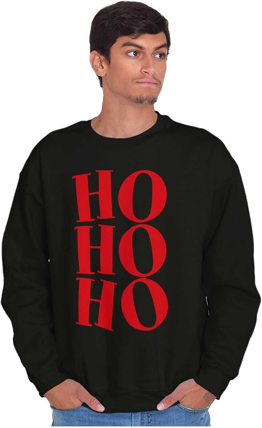 image:imageChristmas Santa Saying Ho Ho Ho Sweatshirt for Men or WomenBlack