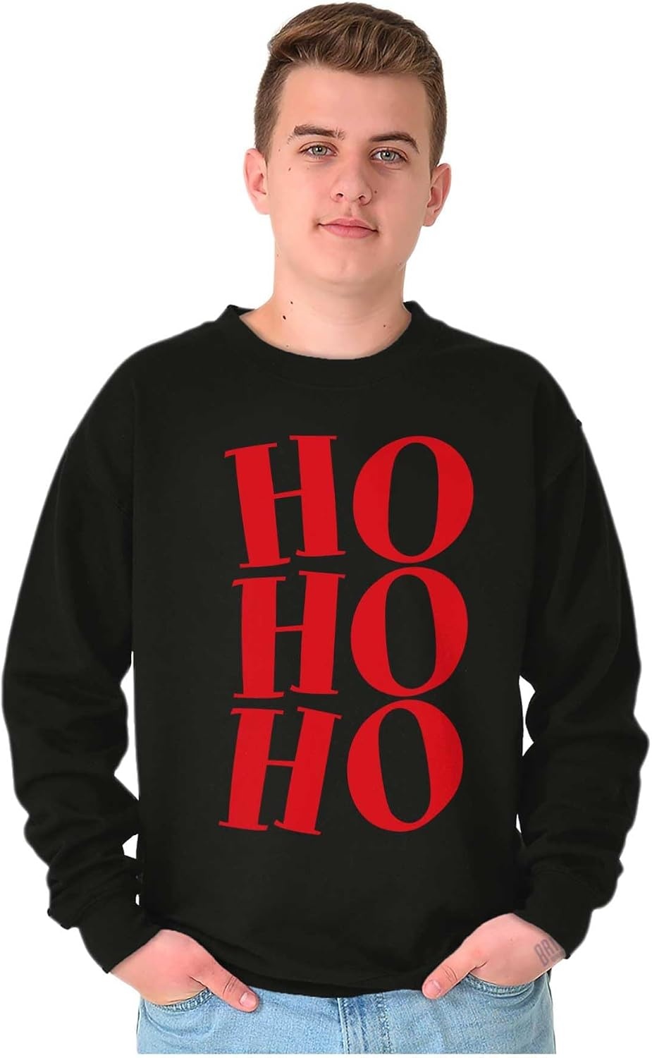 image:imageChristmas Santa Saying Ho Ho Ho Sweatshirt for Men or WomenBlack