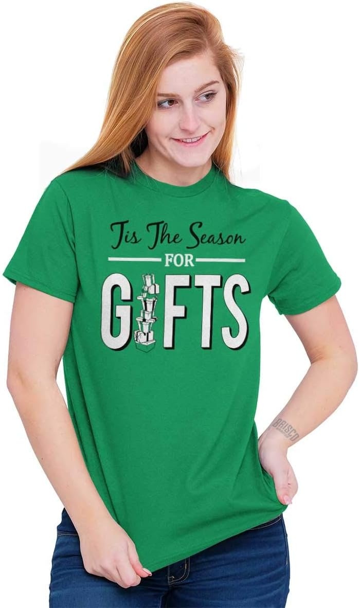 image:imageChristmas Tis The Season for Presents Graphic T Shirt Men or Women Irish Green