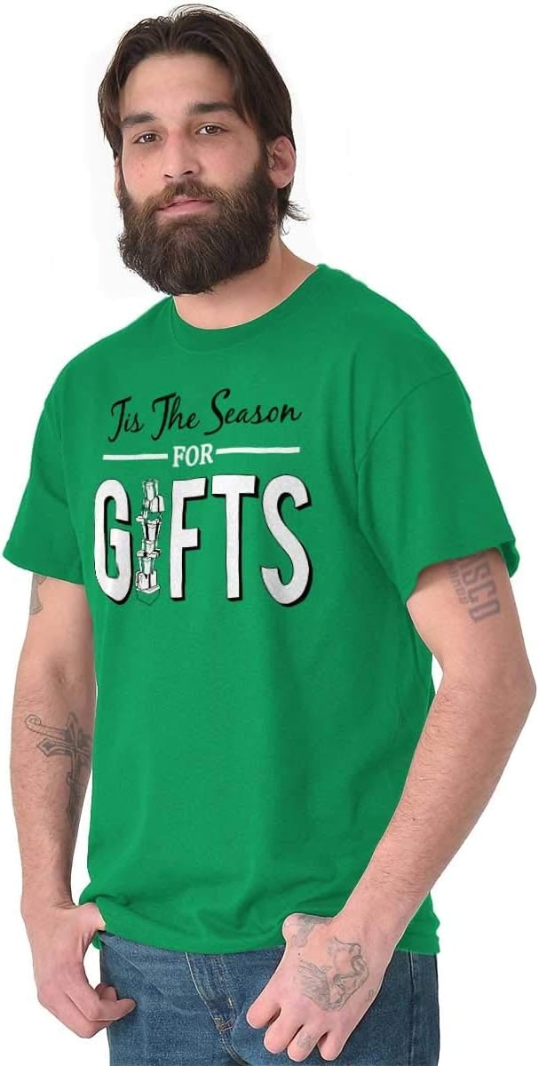 image:imageChristmas Tis The Season for Presents Graphic T Shirt Men or Women Irish Green