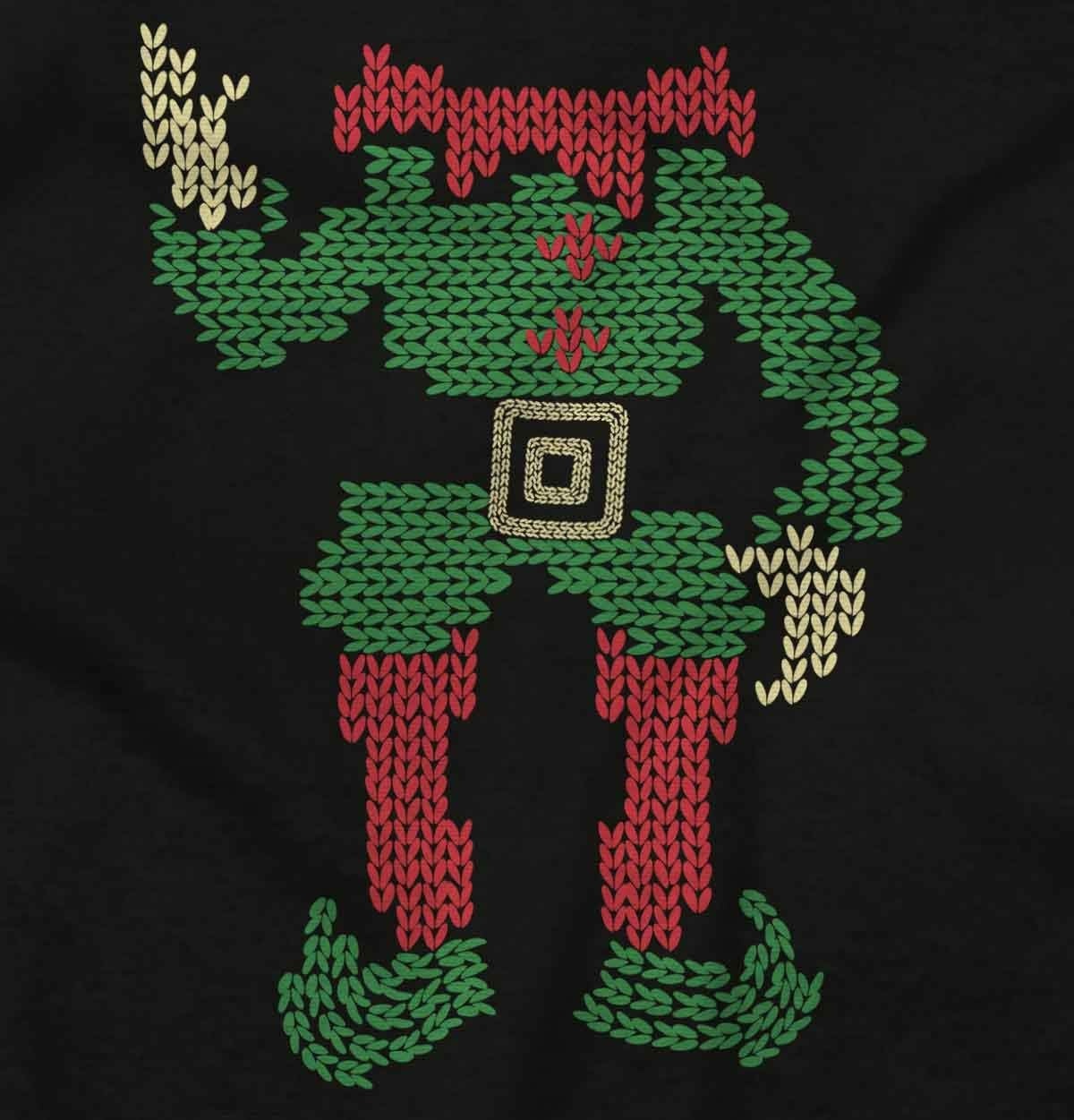 image:imageClassic Teaze Ugly Christmas Stitch Pattern Elf Sweatshirt for Men or WomenBlack
