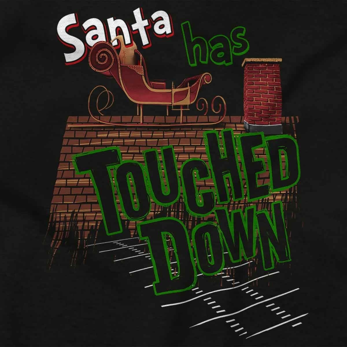 image:imageFunny Christmas Santa Touched Down Sweatshirt for Men or WomenBlack