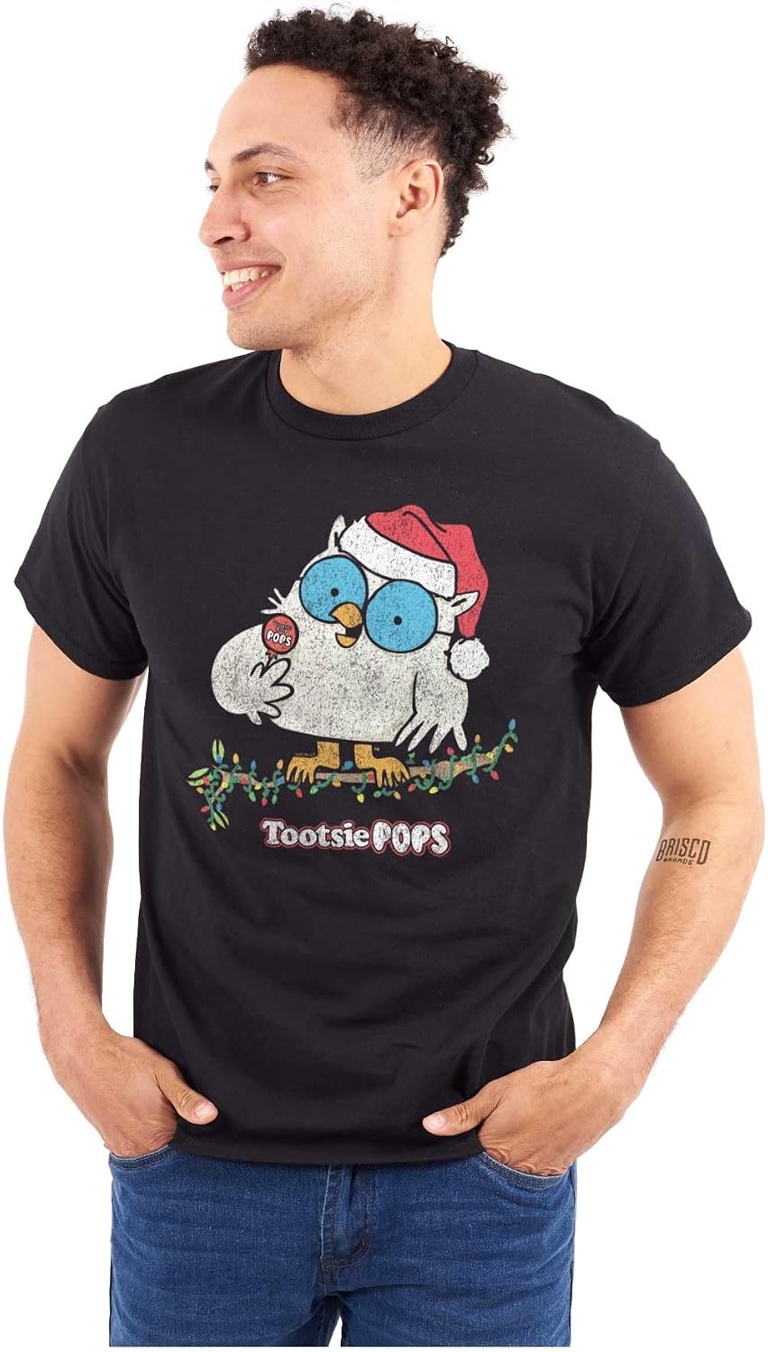 image:imageTootsie Mr Owl Christmas Santa Graphic T Shirt Men or WomenBlack