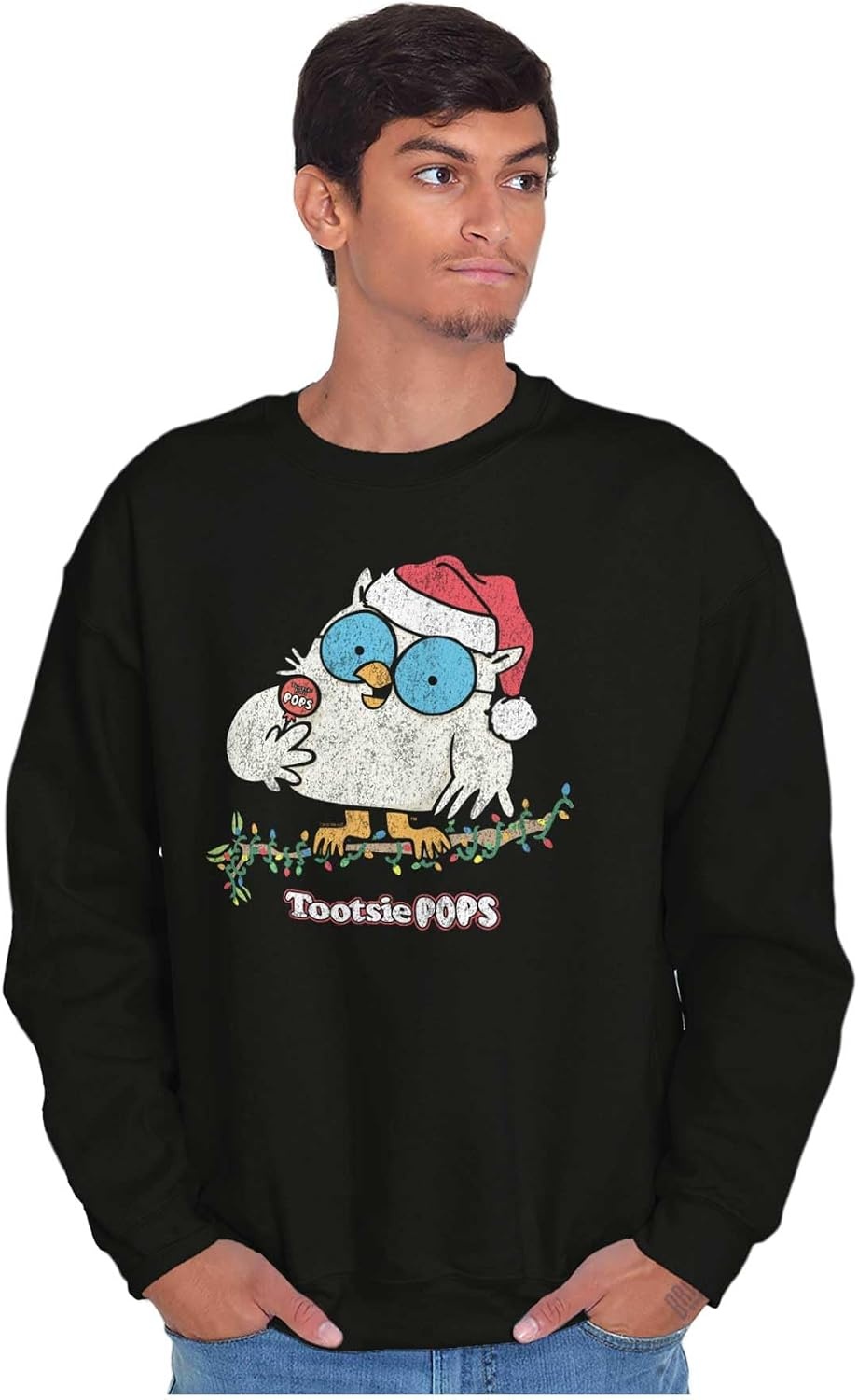 image:imageTootsie Mr Owl Christmas Santa Sweatshirt for Men or WomenBlack