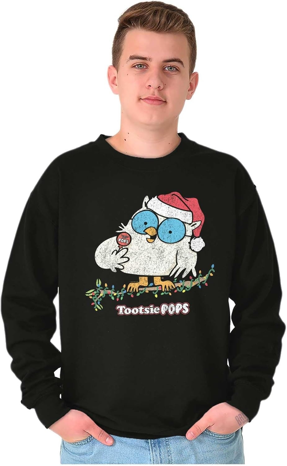 image:imageTootsie Mr Owl Christmas Santa Sweatshirt for Men or WomenBlack
