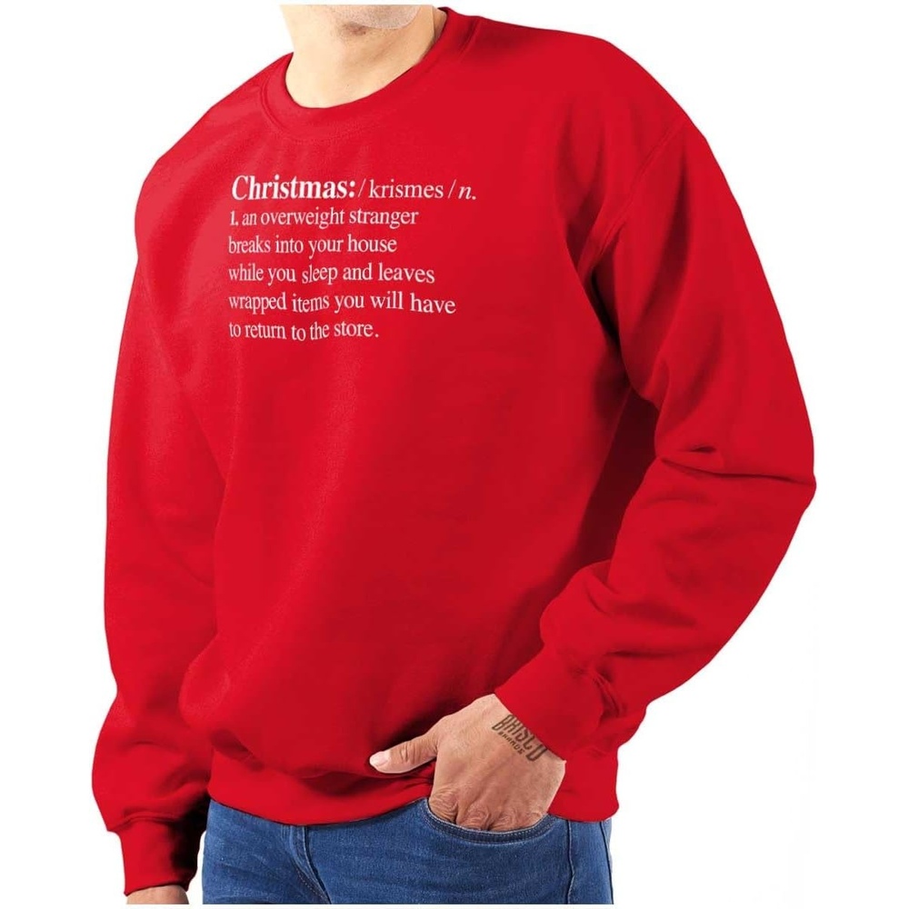 image:imageBrisco Brands Christmas Xmas Definition Funny Sweatshirt for Men or WomenRed