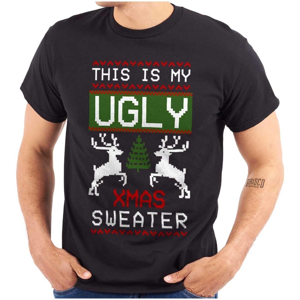 image:imageBrisco Brands Xmas This My Ugly Christmas Sweater Graphic T Shirt Men or WomenBlack