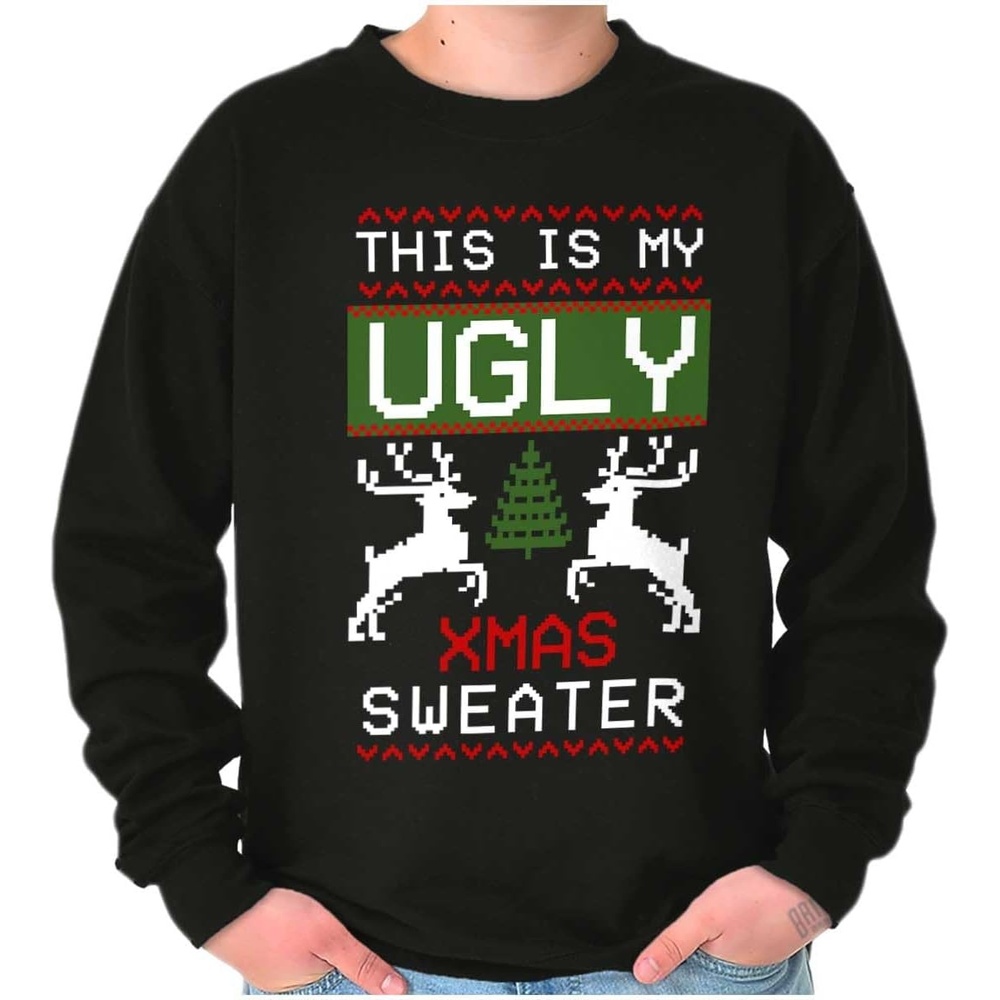 image:imageBrisco Brands Xmas This My Ugly Christmas Sweater Sweatshirt for Men or WomenBlack