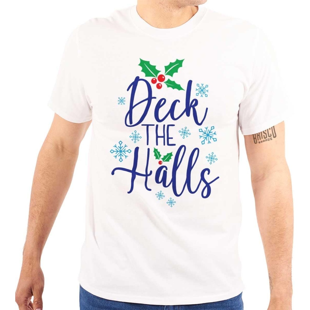 image:imageChristmas Deck The Halls Snowflakes Graphic T Shirt Men or WomenWhite