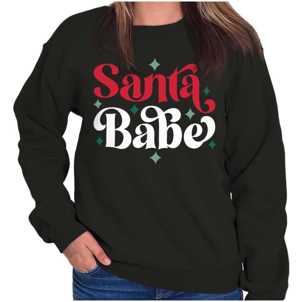image:imageChristmas Santa Babe Xmas Holiday Women Crewneck SweatshirtBlack