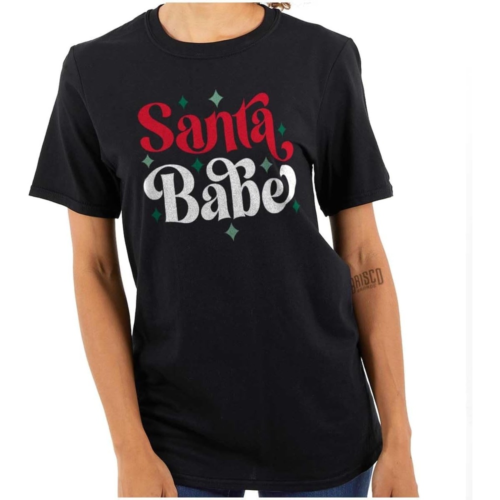 image:imageChristmas Santa Babe Xmas Holiday Womens Graphic T Shirt TeesBlack