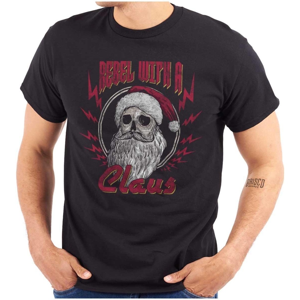 image:imageChristmas Santa Rebel with A Claus Graphic T Shirt Men or WomenBlack