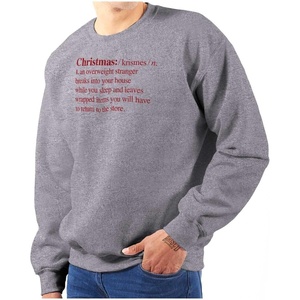 Brisco Brands Christmas Xmas Definition Funny Sweatshirt for Men or Women(Sport Grey)