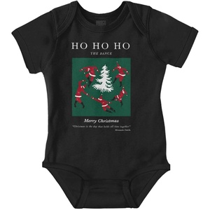 Christmas Santa Dance Matisse Art Baby Romper Boys or Girls(Black)