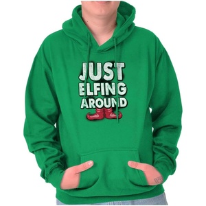 Classic Teaze Funny Holiday Christmas Elf Quote Hoodie Sweatshirt Women Men