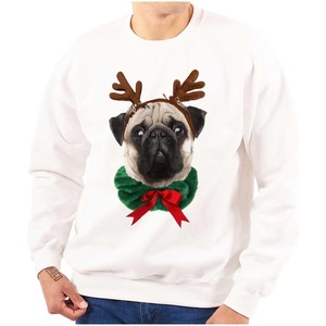 Classic Teaze Merry Christmas Ya Filthy Animal Sweatshirt for Men or Women(Reindeer Pug)