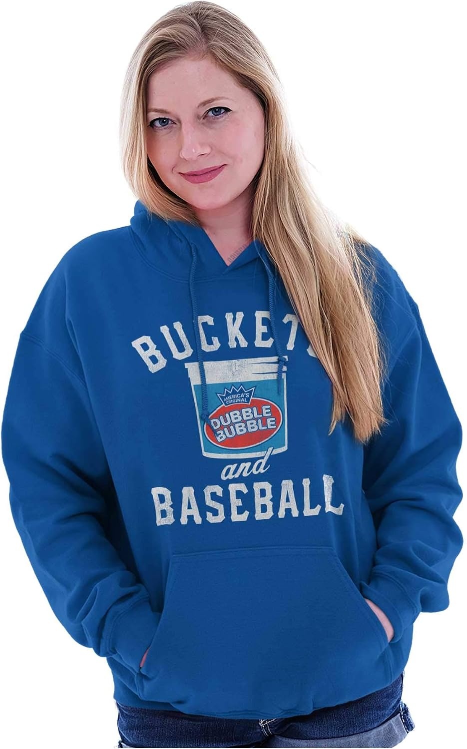 image:imageBrisco Brands Buckets And Baseball Dubble Bubble Hoodie Sweatshirt Women MenRoyal