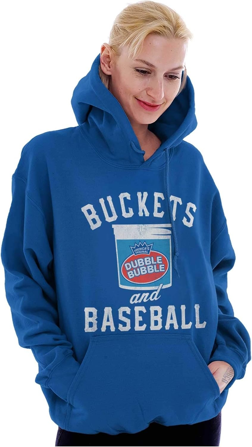 image:imageBrisco Brands Buckets And Baseball Dubble Bubble Hoodie Sweatshirt Women MenRoyal