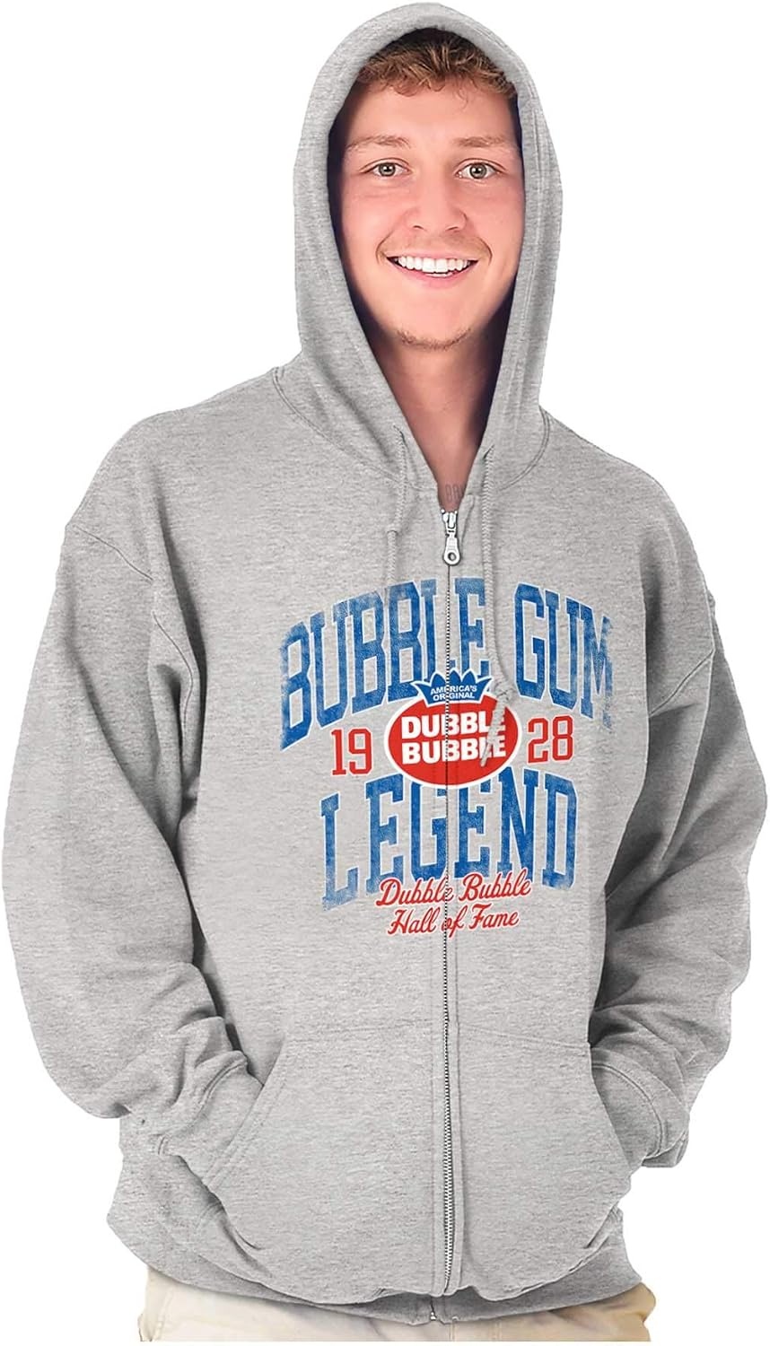 image:imageBrisco Brands Dubble Bubble Legend Vintage Logo Zip Up Hoodie Mens Womens