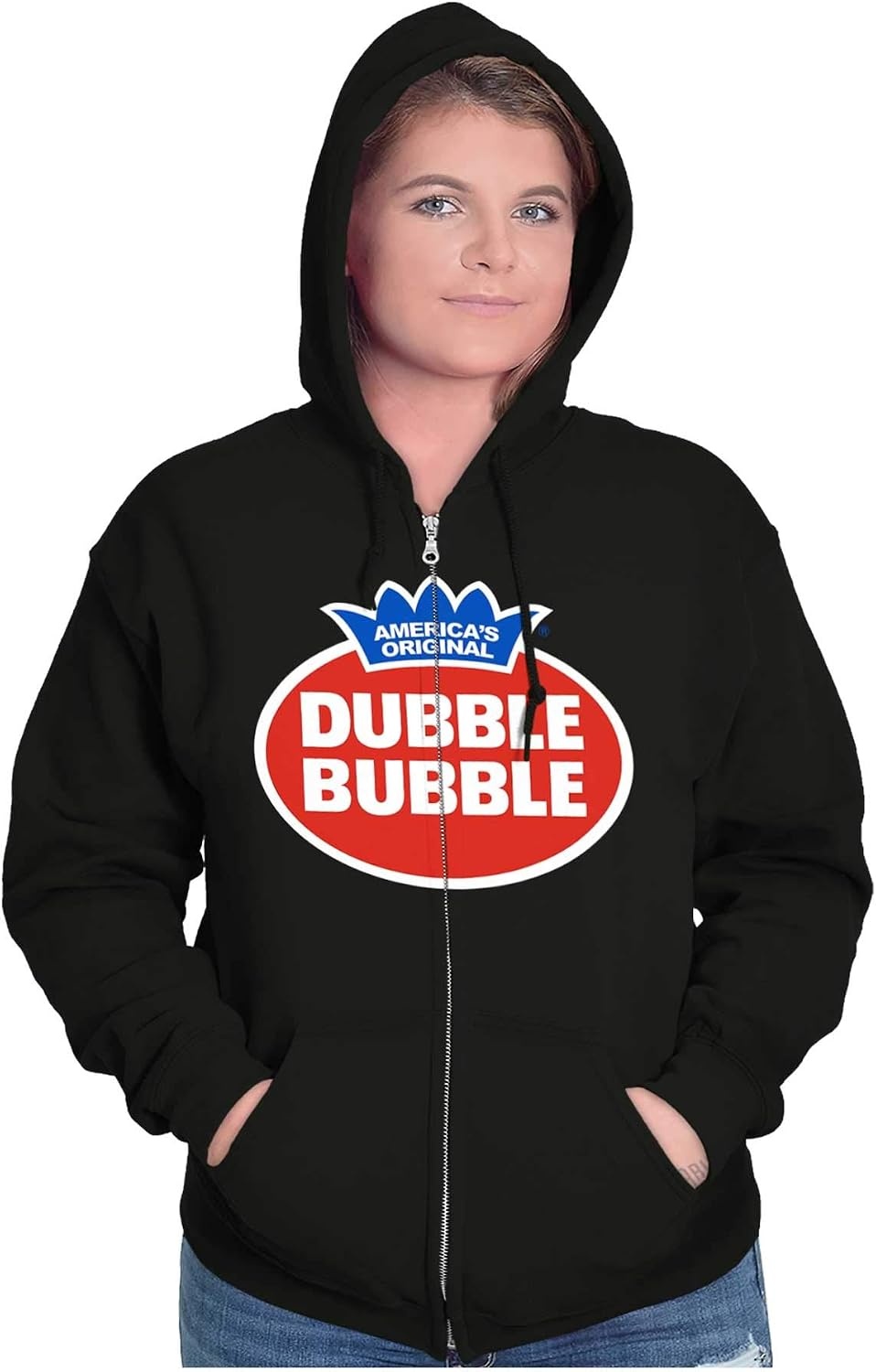 image:imageBrisco Brands Vintage Dubble Bubble Gum Double Logo Zip Up Hoodie Mens Womens
