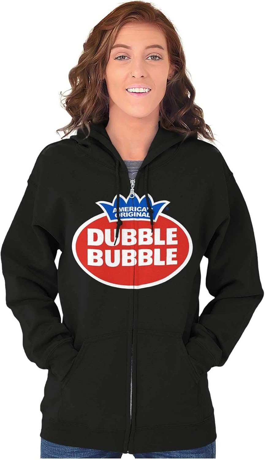 image:imageBrisco Brands Vintage Dubble Bubble Gum Double Logo Zip Up Hoodie Mens Womens