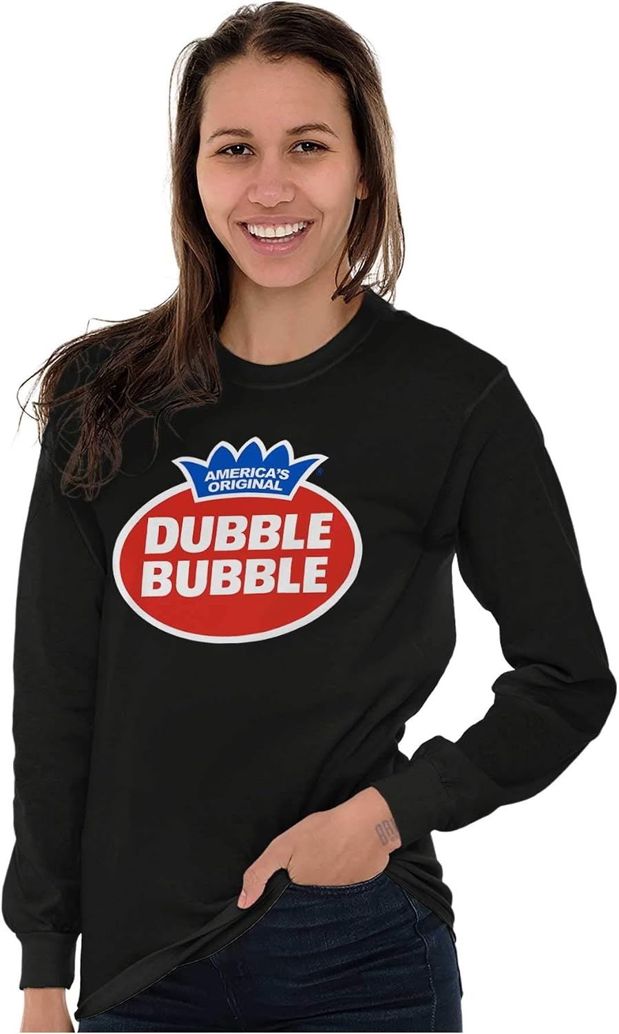 image:imageVintage Dubble Bubble Gum Double Logo Long Sleeve Tshirt Men WomenBlack