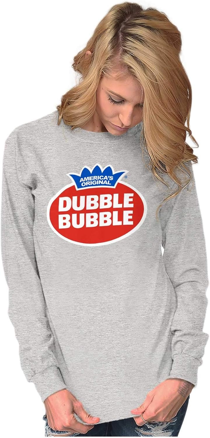 image:imageVintage Dubble Bubble Gum Double Logo Long Sleeve Tshirt Men WomenSport Grey