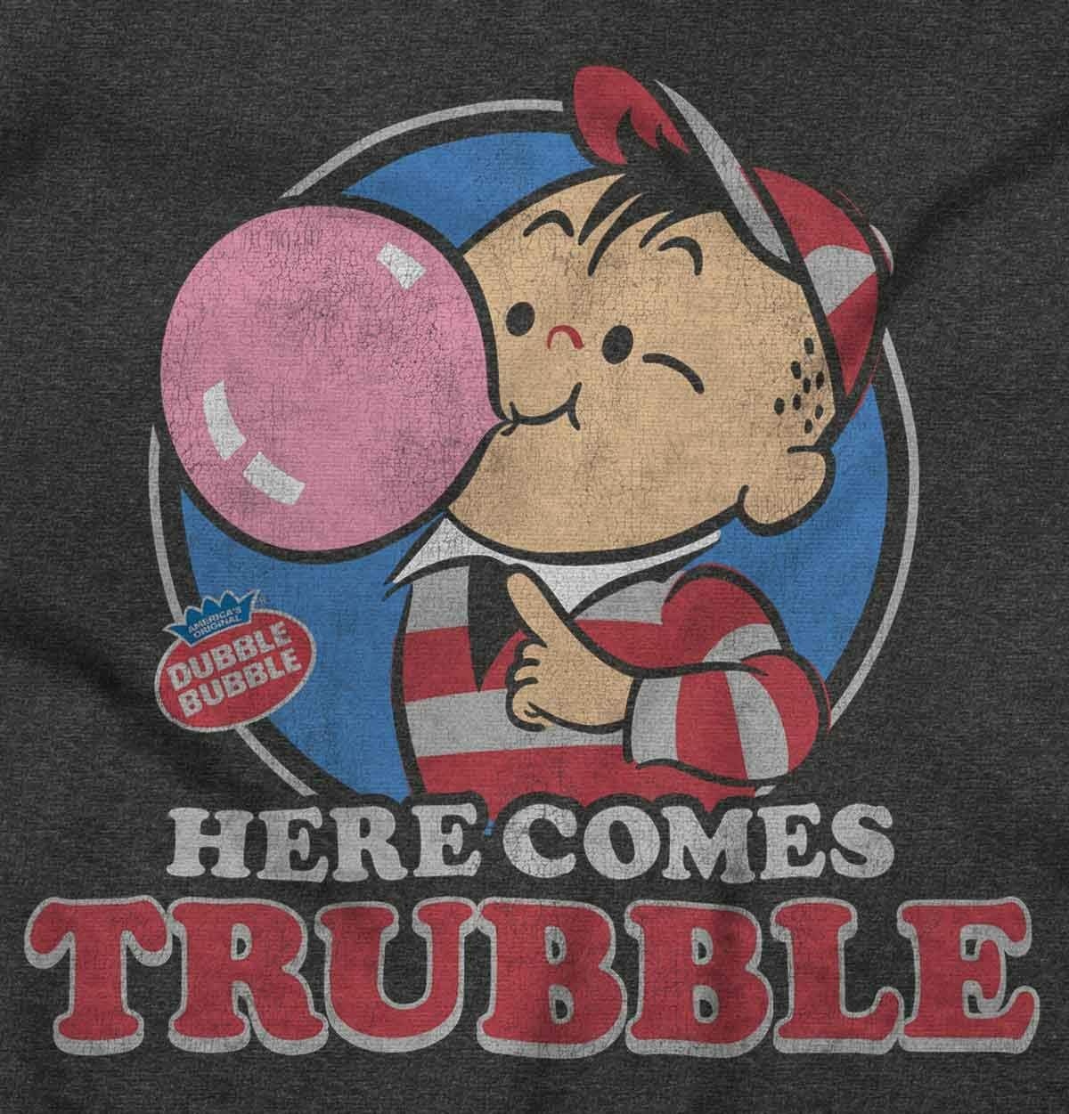 image:imageVintage Dubble Bubble Here Comes Trouble Long Sleeve Tshirt Men WomenDark Heather