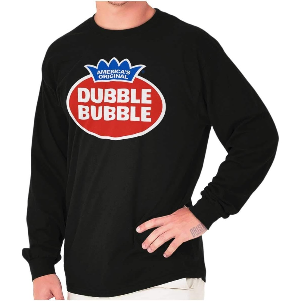 image:imageVintage Dubble Bubble Gum Double Logo Long Sleeve Tshirt Men WomenBlack