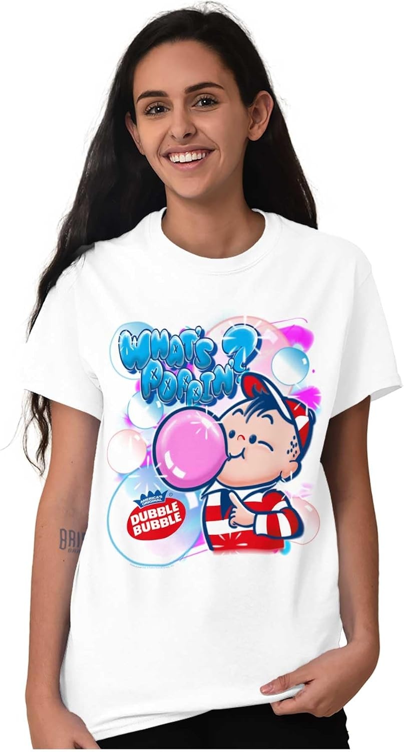 image:imageAirbrushed Dubble Bubble Whats Poppin Graphic T Shirt Men or WomenWhite