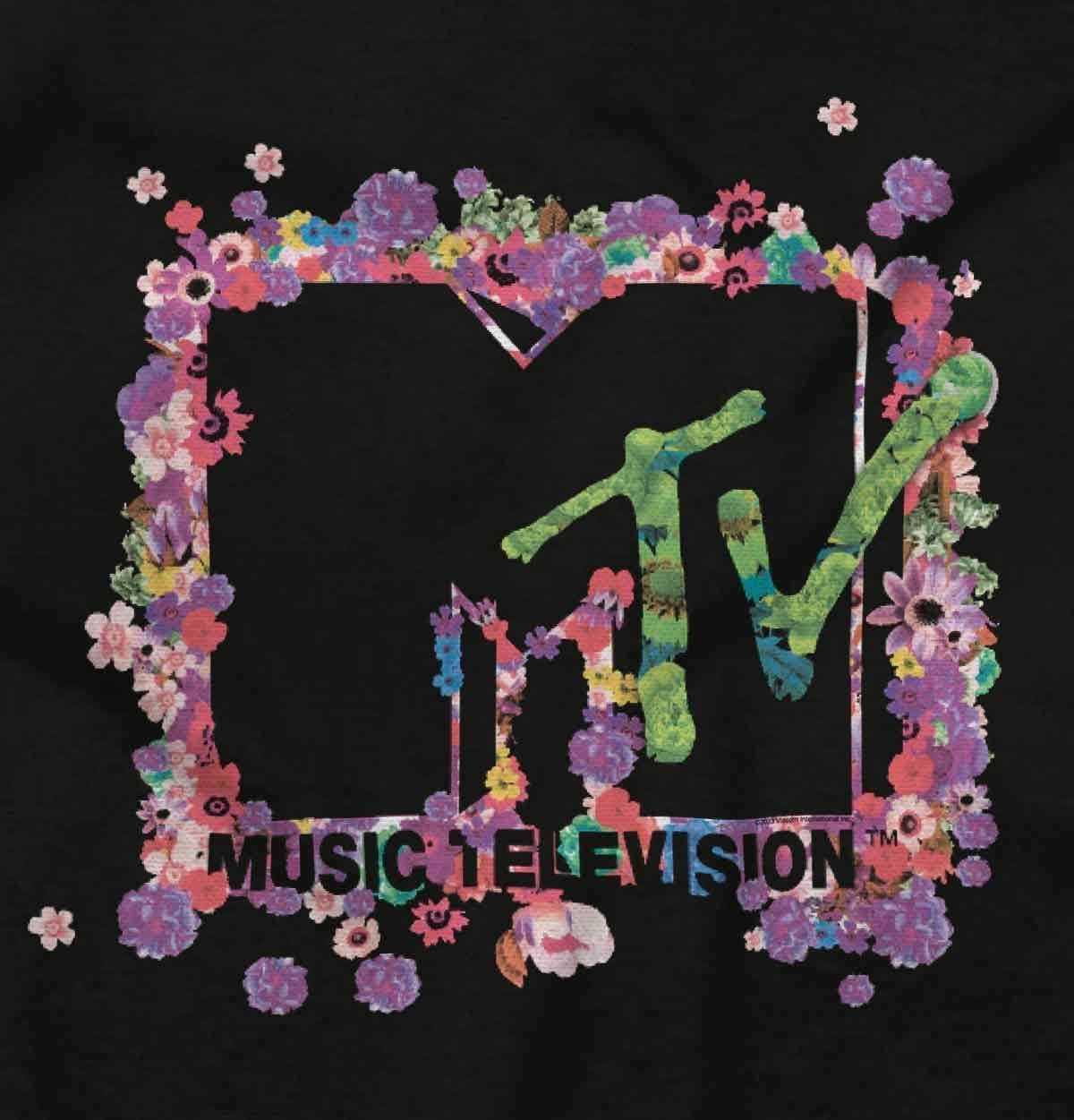 image:imageBrisco Brands Cute Retro MTV Flower Power Logo Baby Bodysuit Jumper GirlsBlack