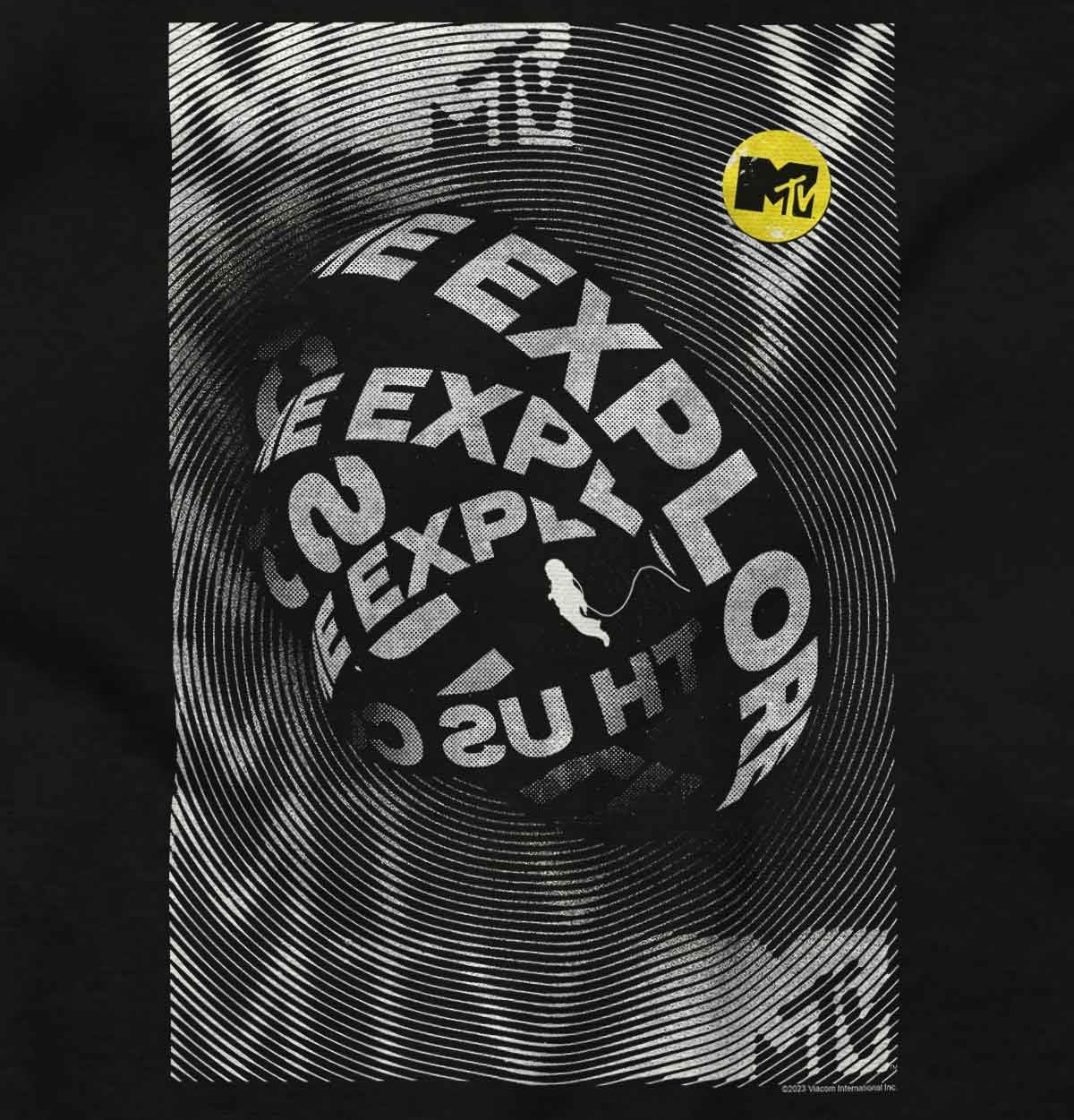 image:imageBrisco Brands MTV Explore With Us Caution Tape Baby Romper Boys or GirlsBlack