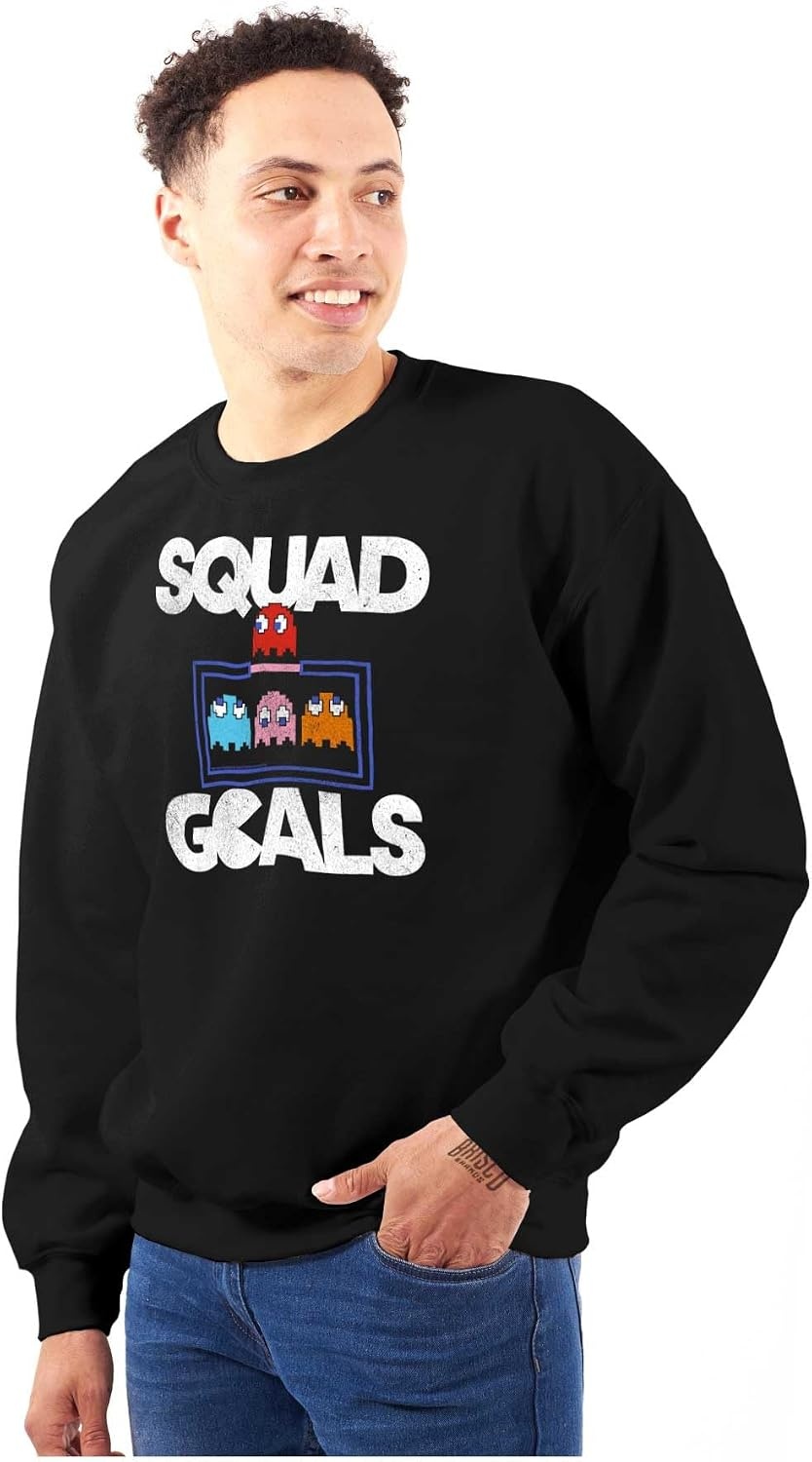 image:imageBrisco Brands PACMAN Ghosts Squad Goals BFF Besties Sweatshirt for Men or WomenBlack